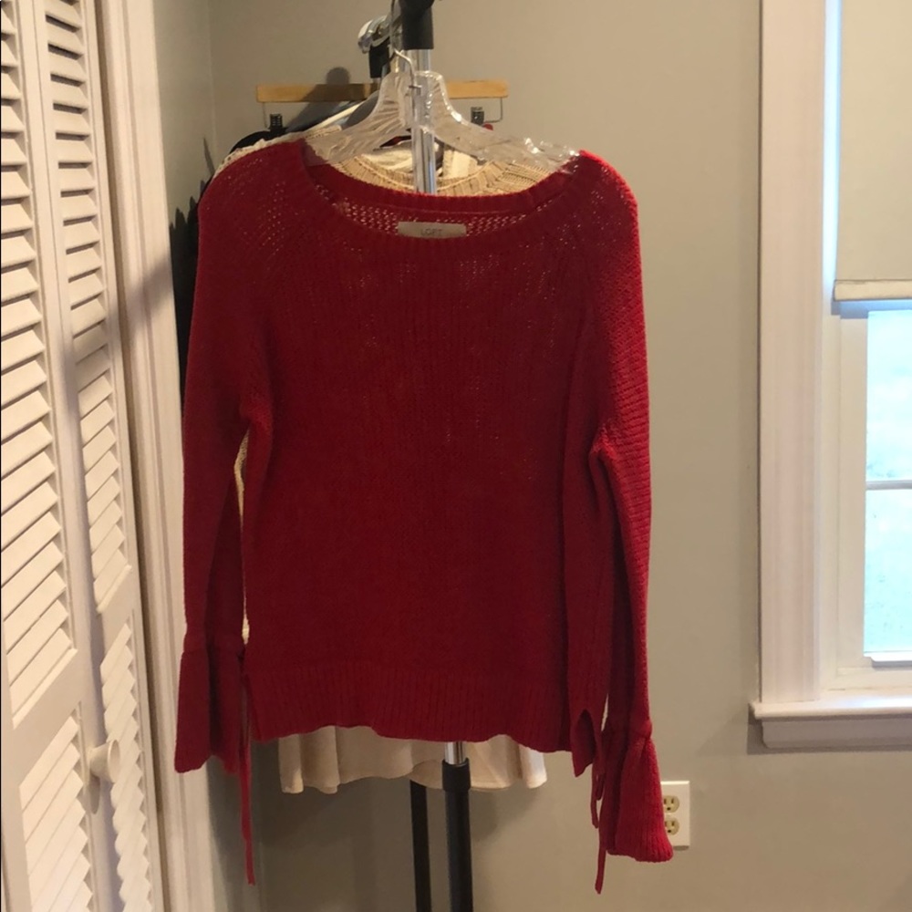 Red loft sweater